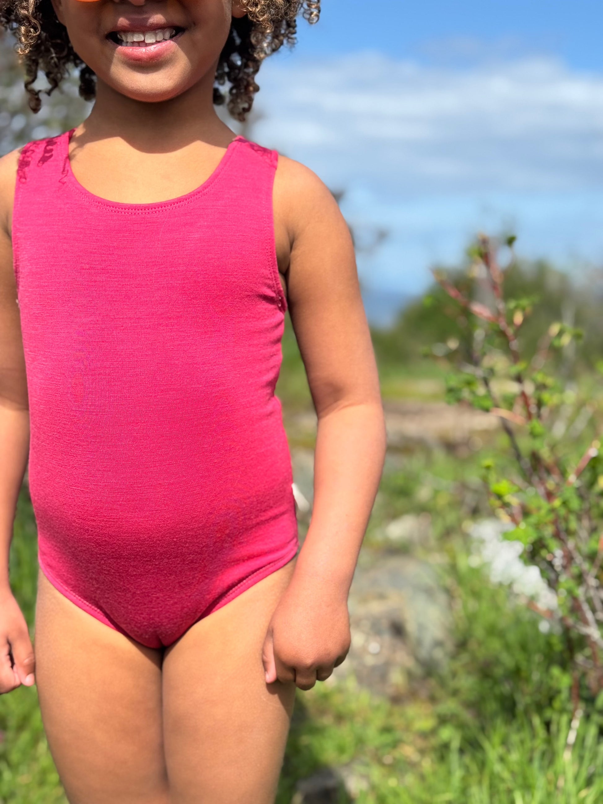 Kids Swimsuit | Oceane is 4yrs old & wearing size 3/4