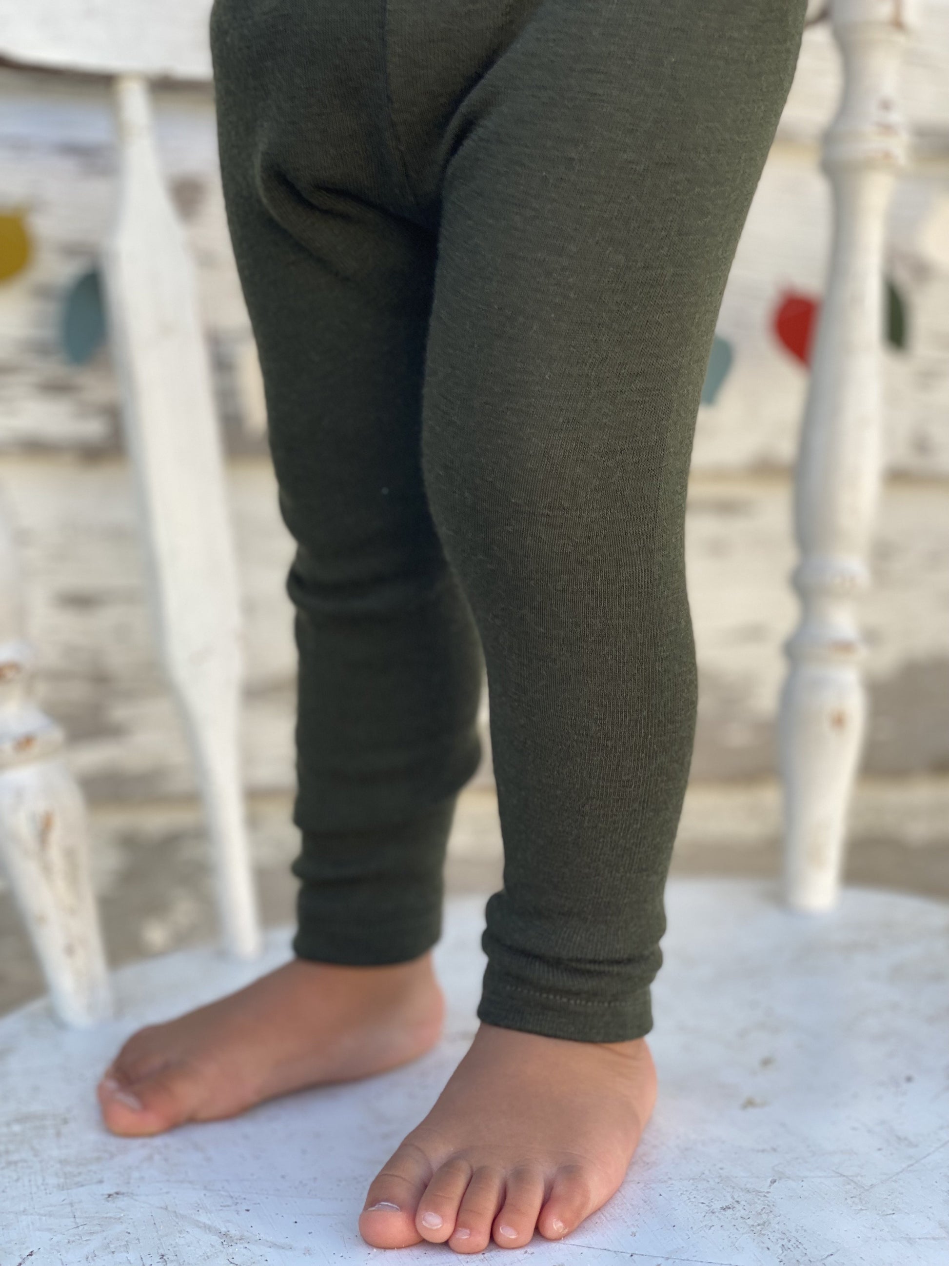 Baby Thermal Bottoms BABIES Simply Merino Clothing Co 0-3 months Forest