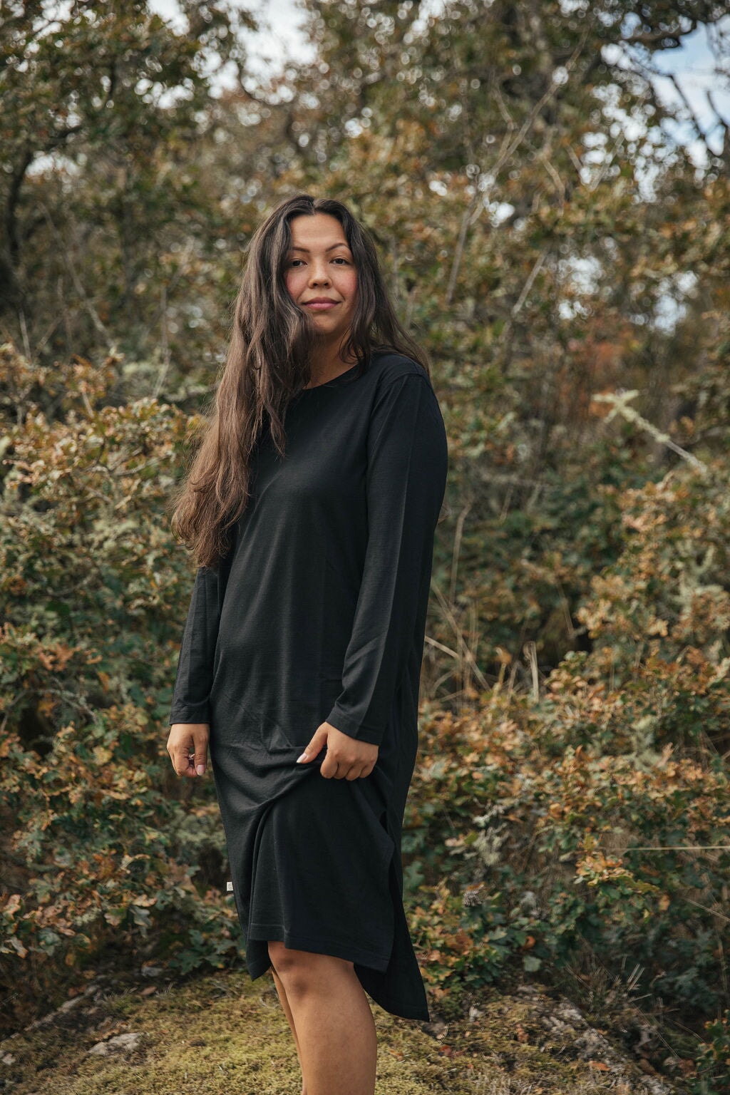 Crew Dress | Hanna is wearing size Medium, height 5.3"