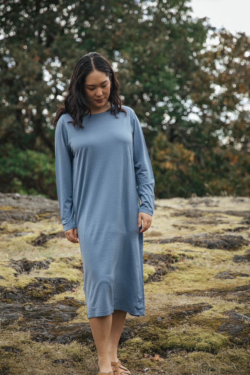 Crew Dress | Esther is wearing size Medium, height 5.5"