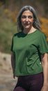 Boxy T-Shirt | Lhasa  is wearing size Small, height 5.6"