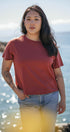 Boxy T-Shirt | Esther is wearing size Medium, height 5.5"