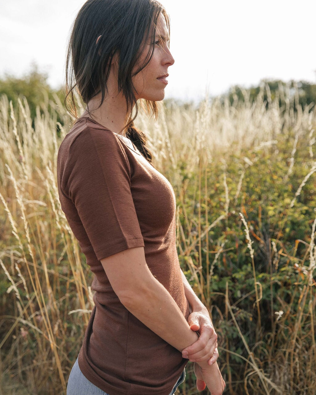 Fitted T | Stela is wearing size XSmall, height 5.7"