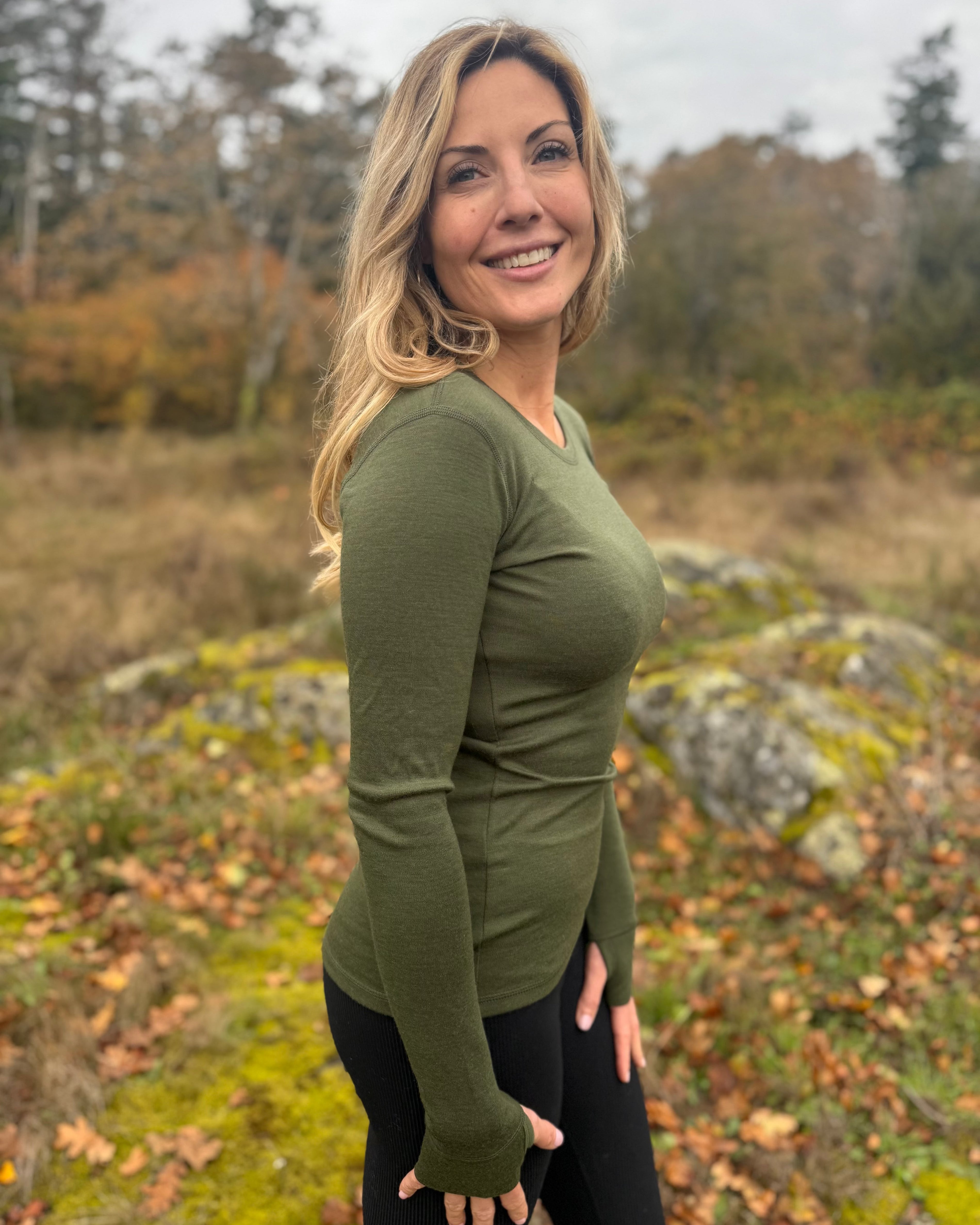 Interlock Top | Model is wearing size Small, height 5.8"