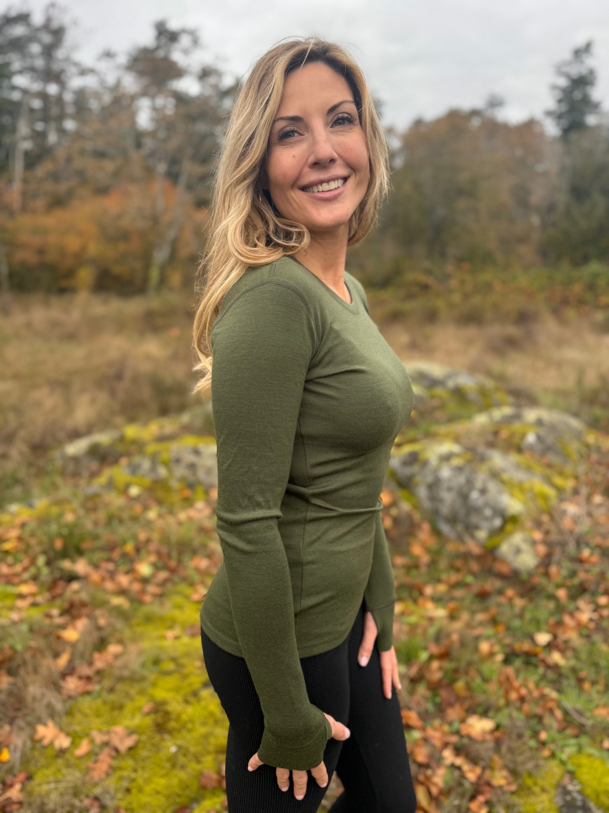 Interlock Top | Model is wearing size Small, height 5.8"