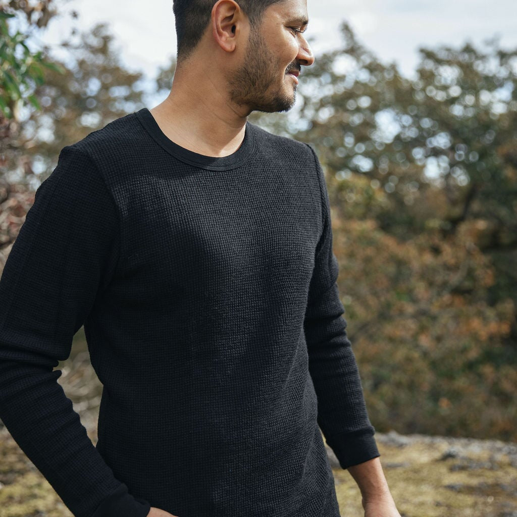 Waffle Top | Model is wearing size Medium