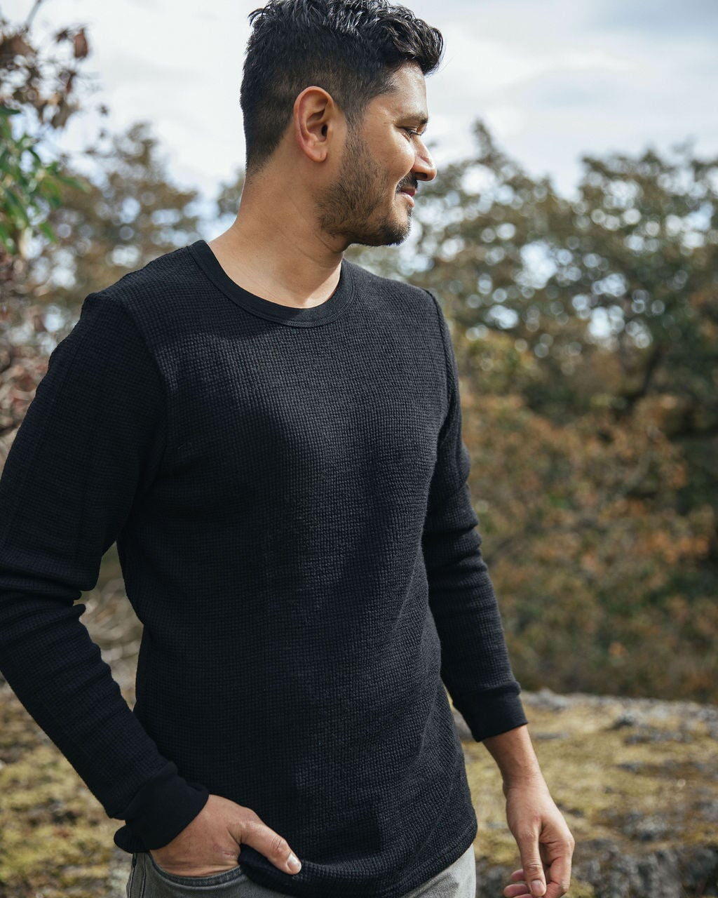 Waffle Top | Model is wearing size Medium