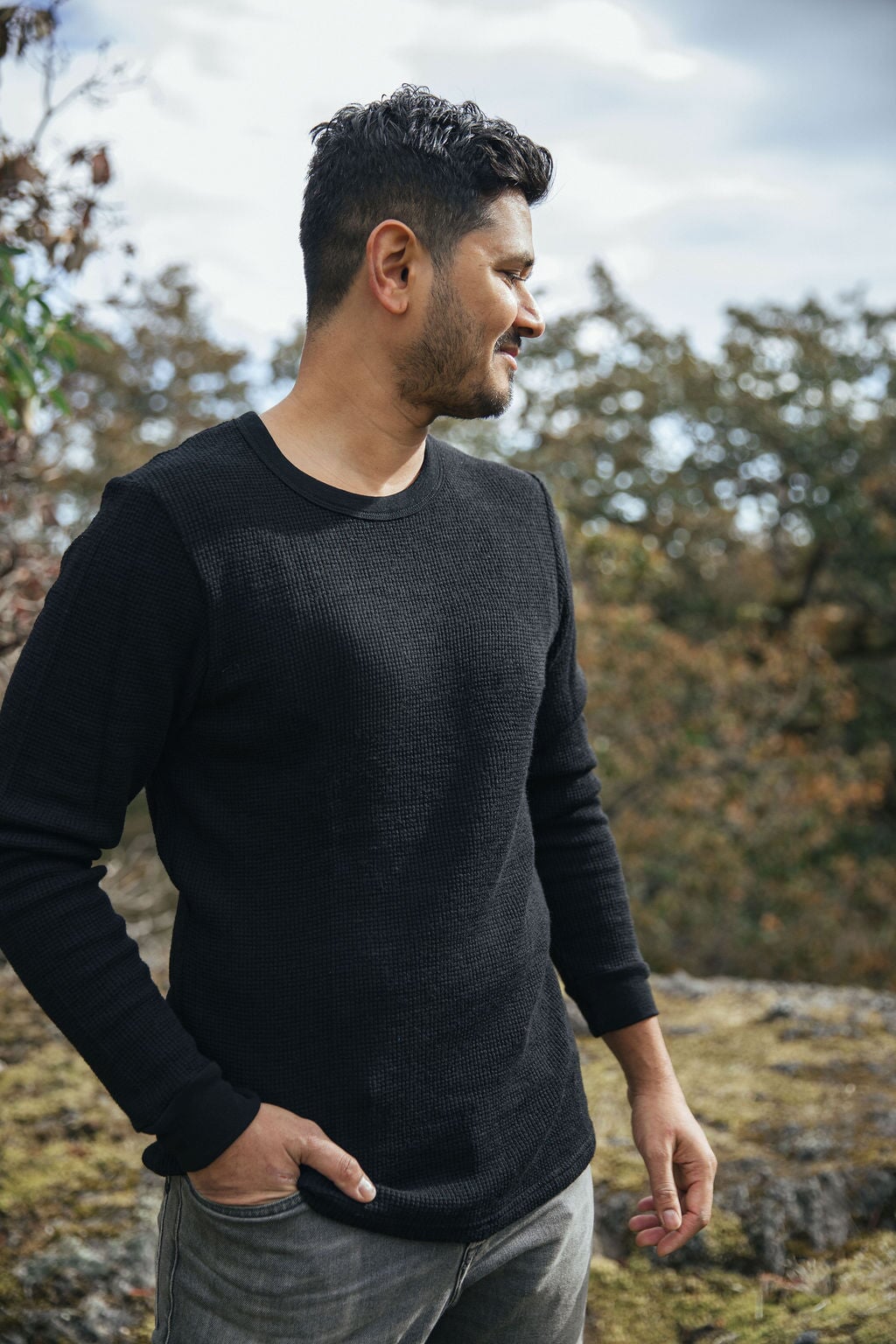 Waffle Top | Model is wearing size Medium