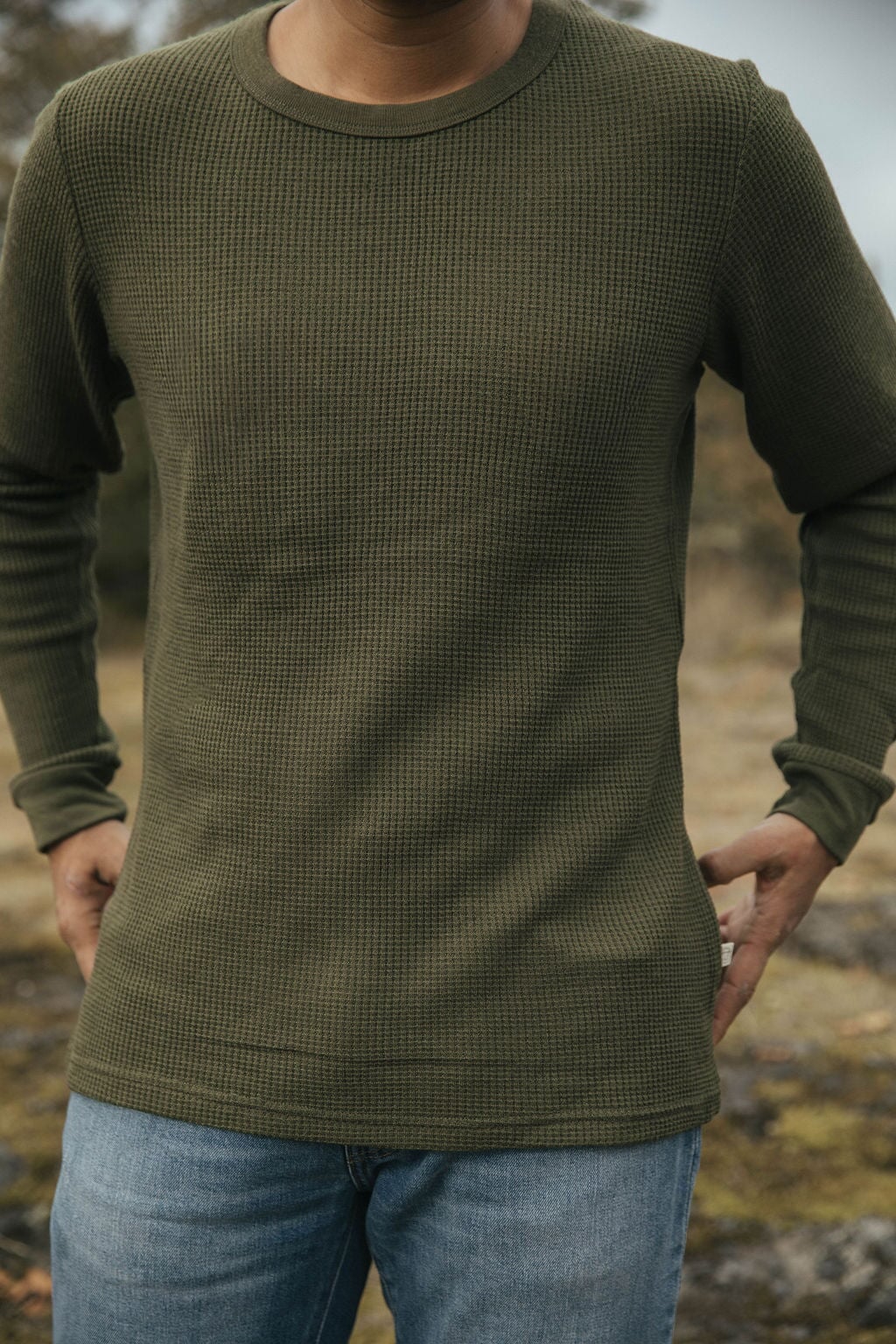 Waffle Top | Model is wearing size Medium