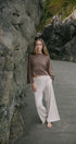 Merino Flowy Pants | Model is wearing size Small, Height 5.7"