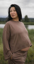 Merino Flowy Top | Model wearing size Large, 8mths pregnant