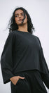 Merino Flowy Top | Model wearing size XSmall, height 5.4"