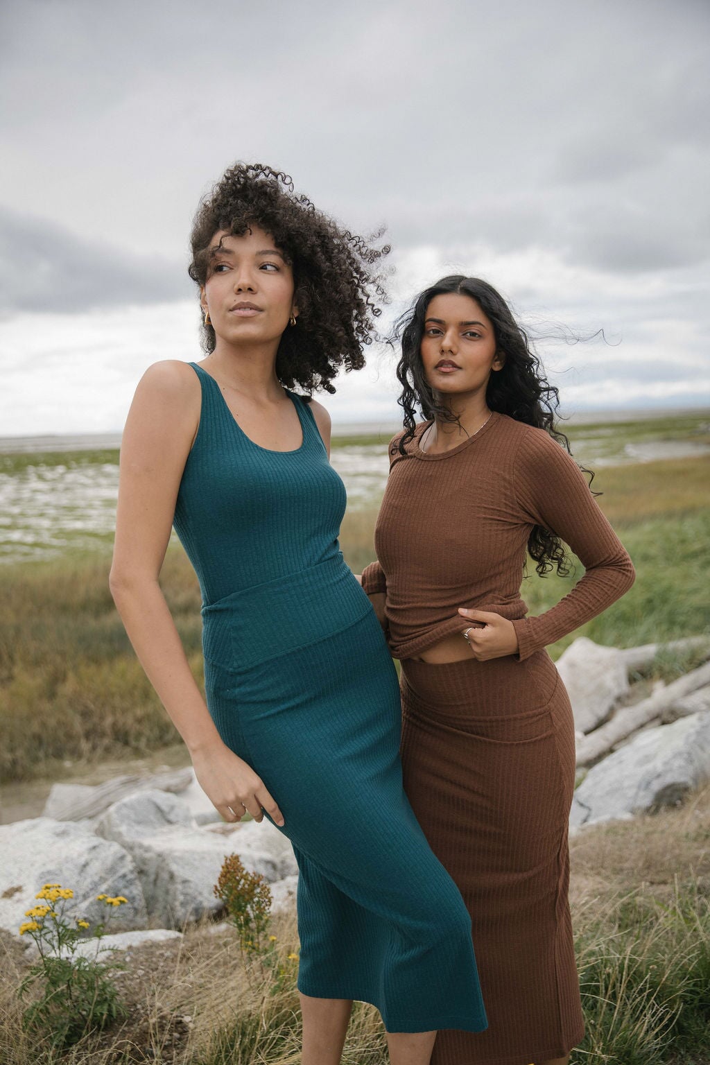 Merino Rib Pencil Skirt