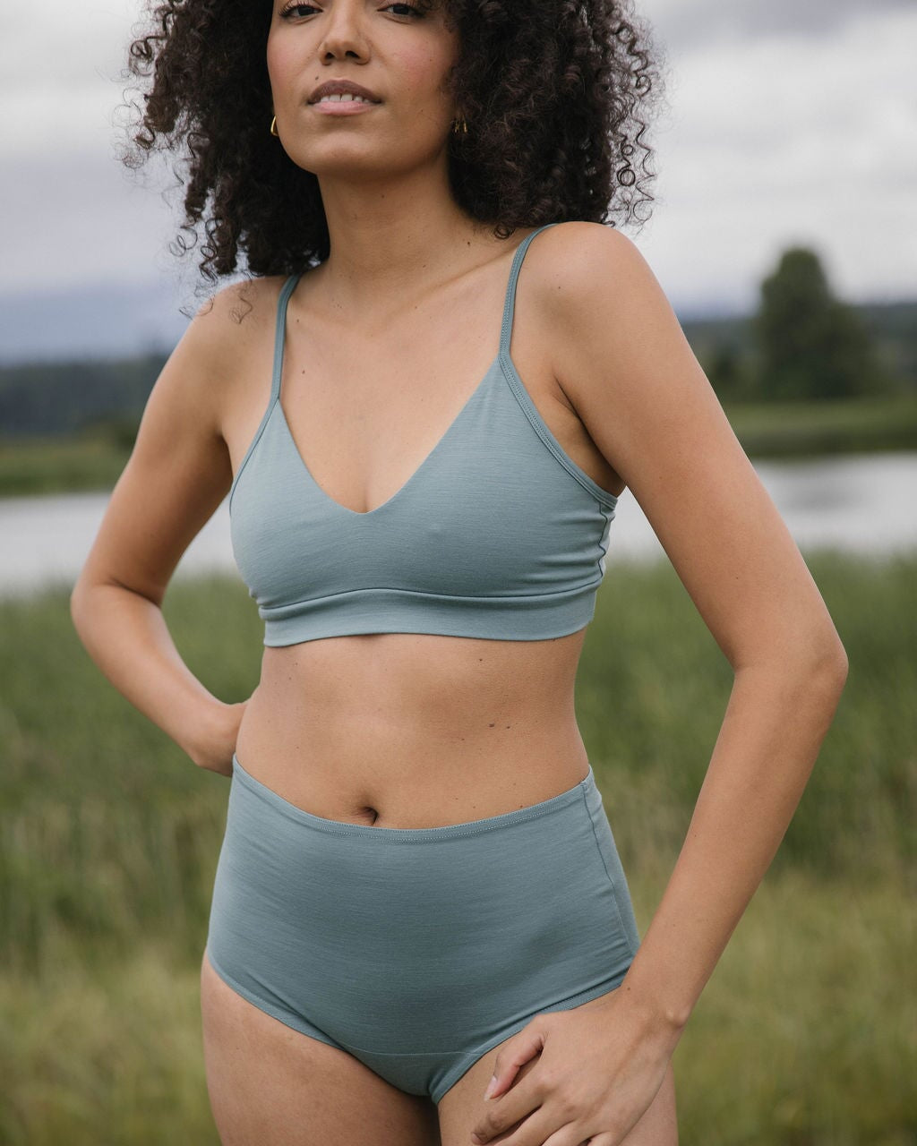 Triangle Bralette | Model wearing size Small