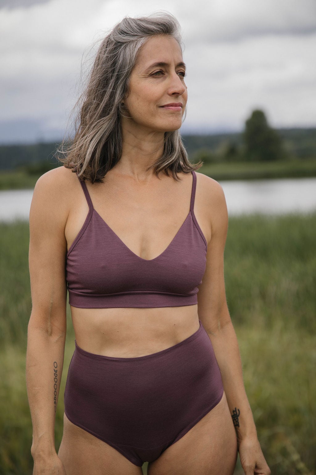 Triangle Bralette | Model wearing size Medium