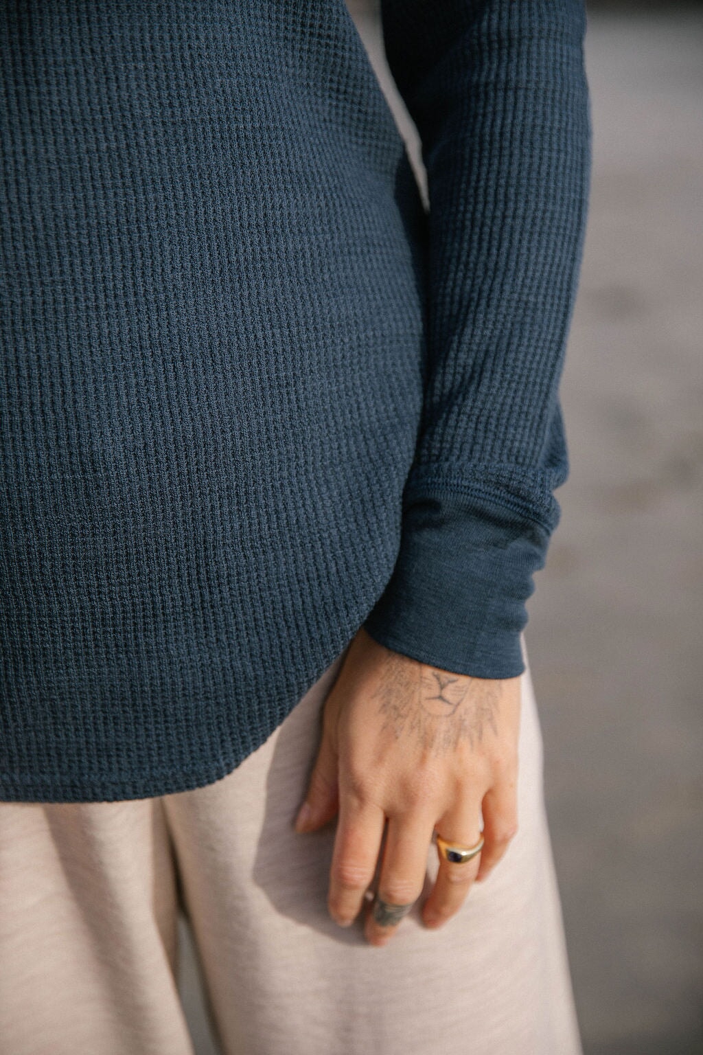 Merino Waffle Top
