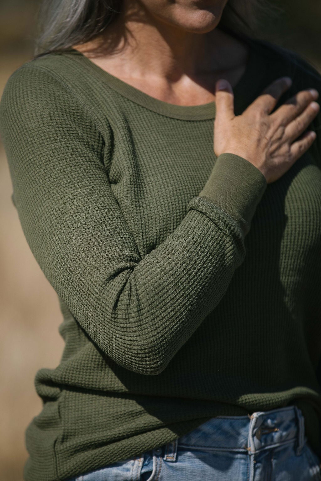 Merino Waffle Top