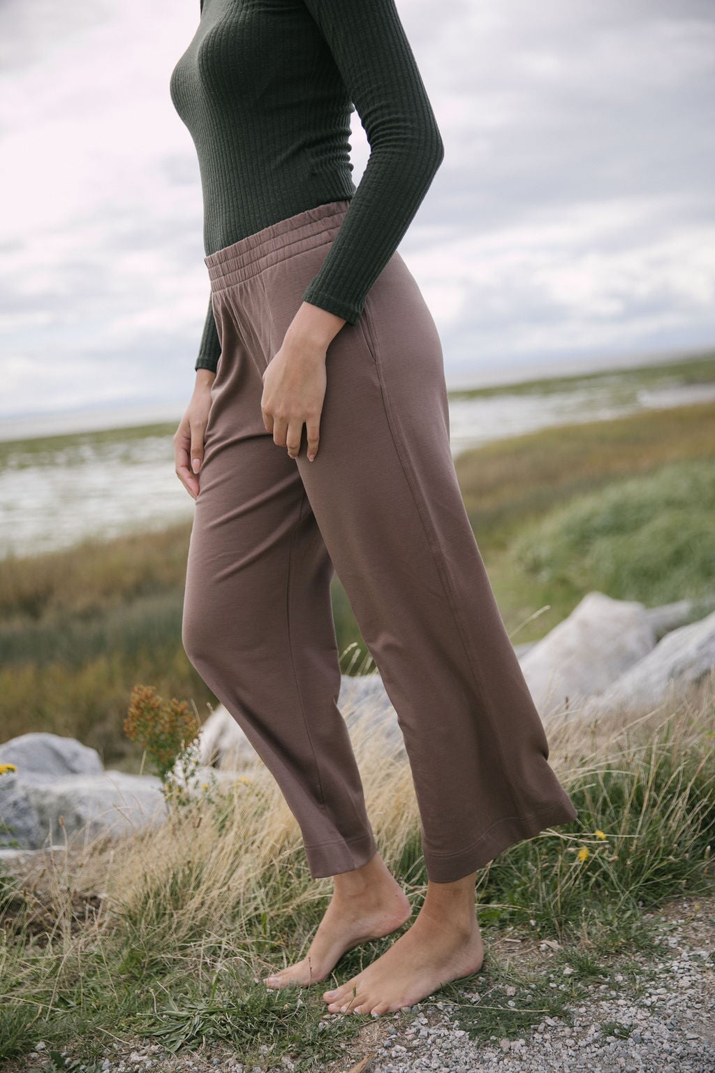 Wide Leg Lounge Pants | Model is wearing size Small, height 5.9"