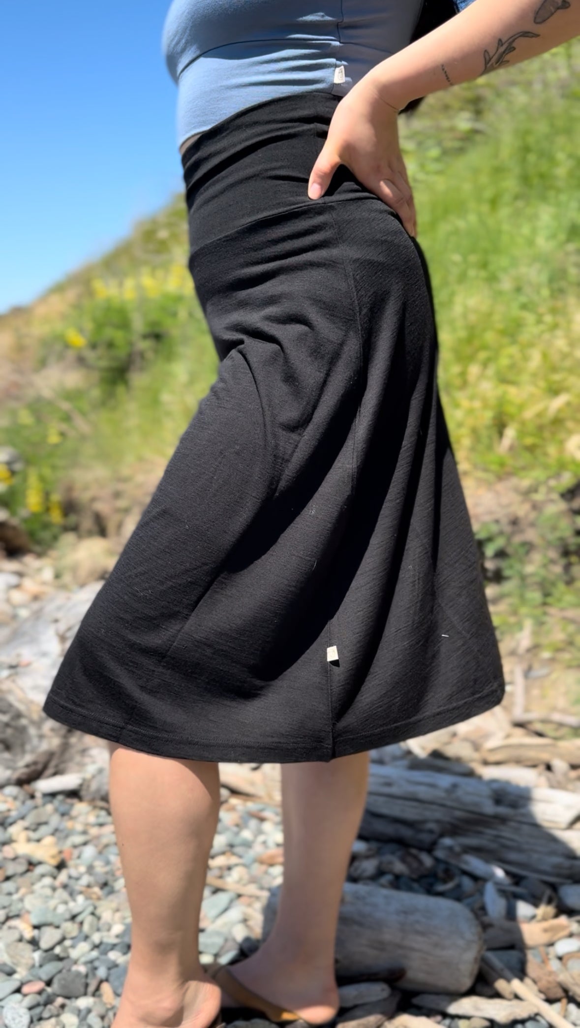 Mid Length Skirt