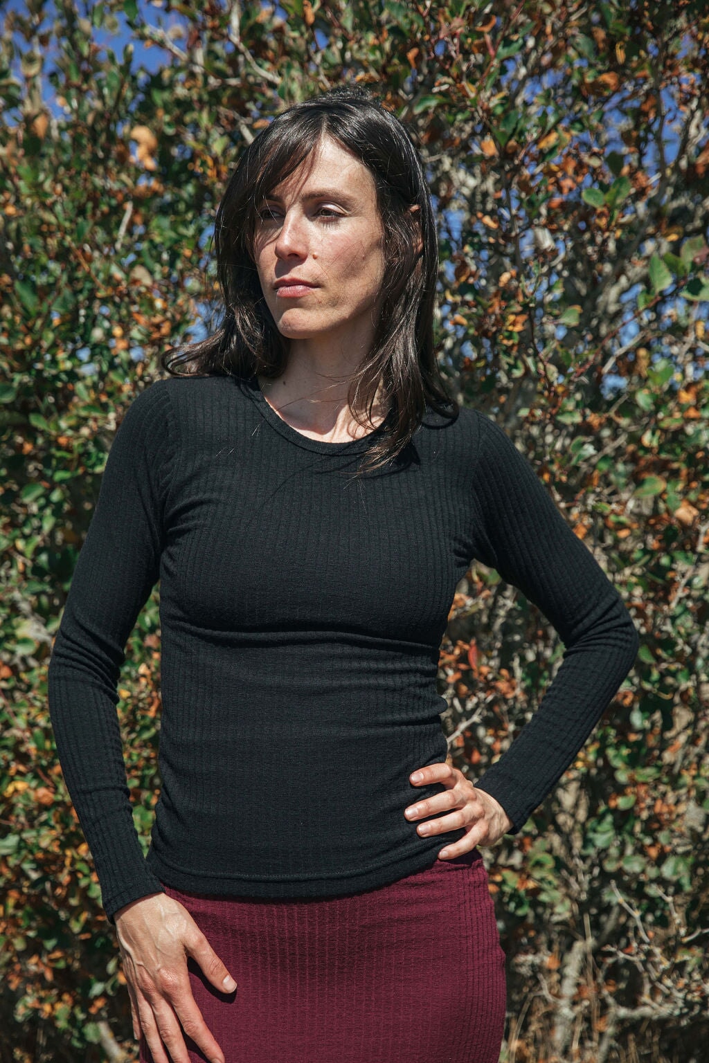 Rib Crew | Stela is wearing size XSmall, height 5.7"