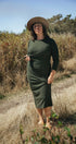 Rib Pencil Skirt | Norah is wearing size Large, height 5.6"