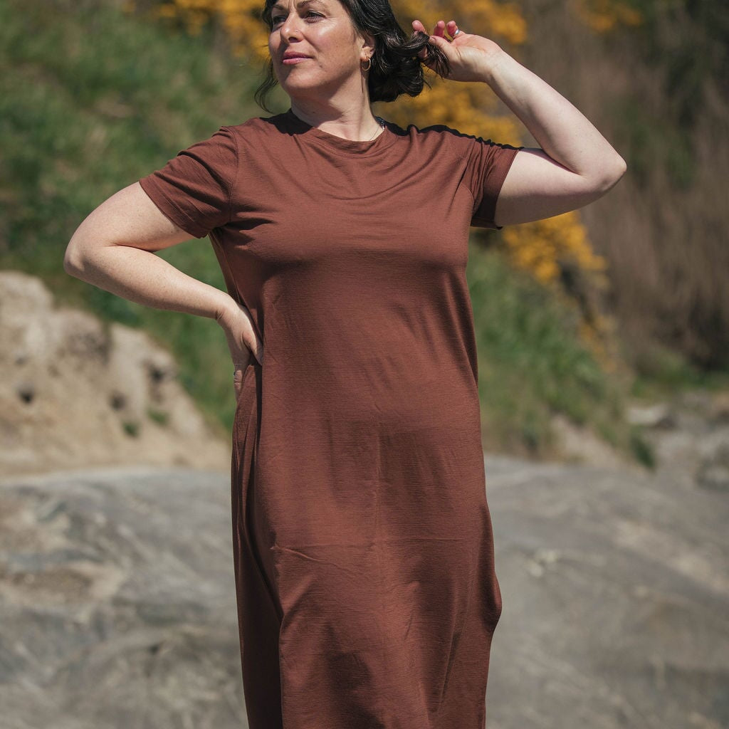 T-Shirt Dress | Norah is wearing size Large,  height 5.6"