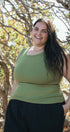 Undershirt | Sybil is wearing size 3XLarge, height 5.6"