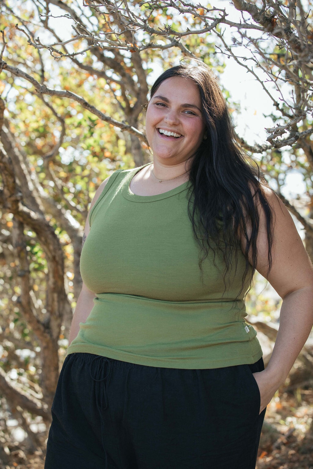 Undershirt | Sybil is wearing size 3XLarge, height 5.6"