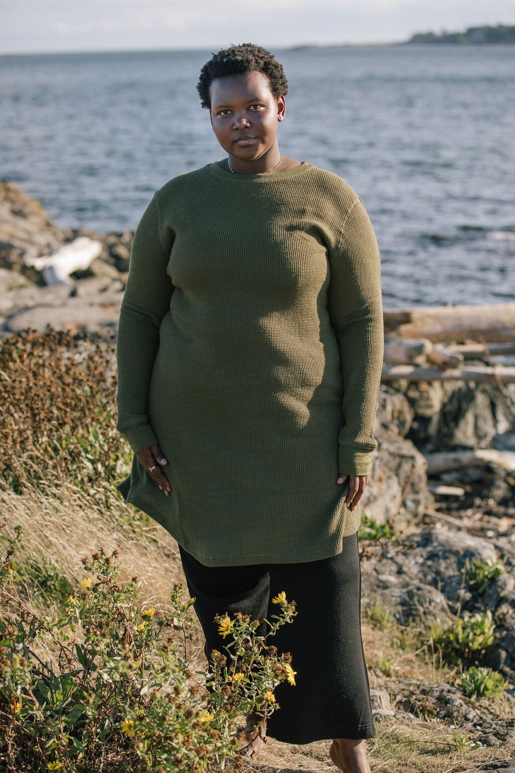 Waffle Dress | Simply Merino Co Olive / SMALL Waffle Dress | Simply Merino Co Olive / SMALL