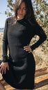 Waffle Dress | Sybil is wearing size XSmall, height 5.7"