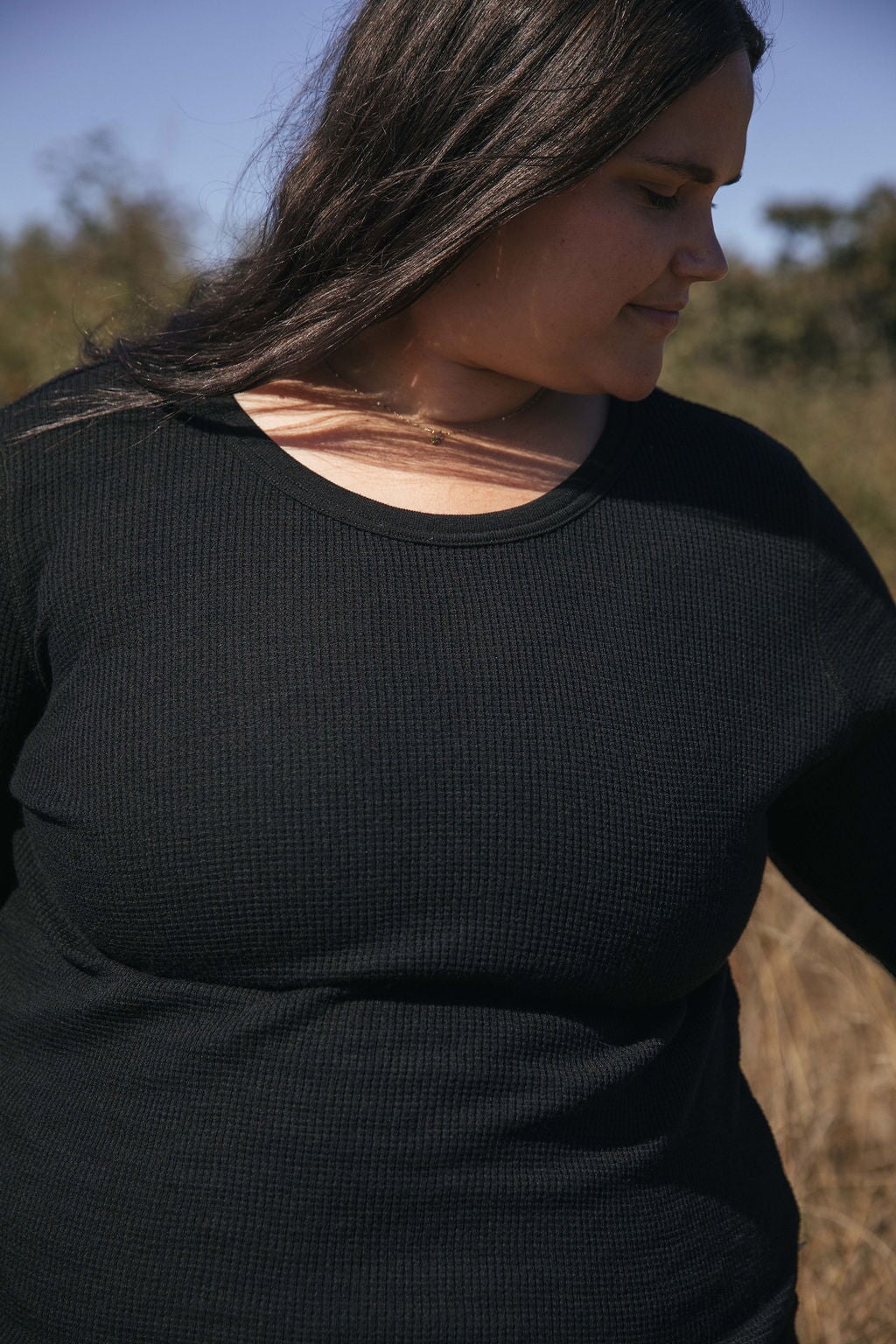 Waffle Top | Sybil is wearing size 3Xlarge, height 5.6"