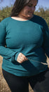 Waffle Top | Sybil is wearing size 3XLarge, height 5.6"