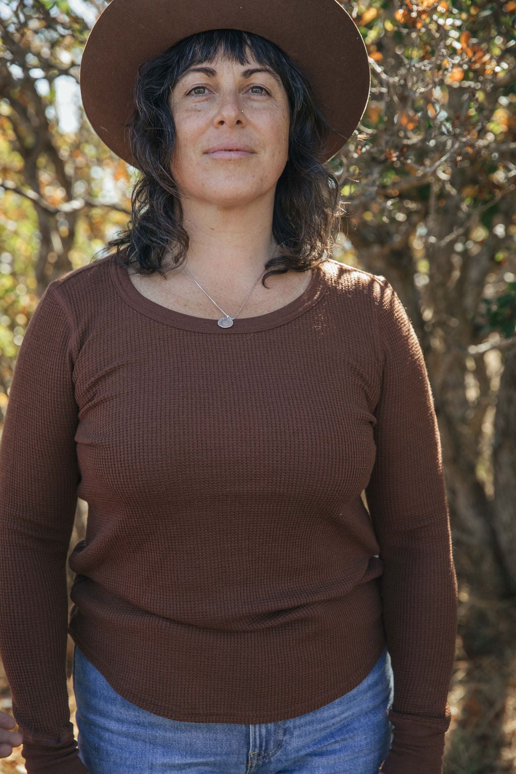 Waffle Top | Norah is wearing size Large, height 5.6"