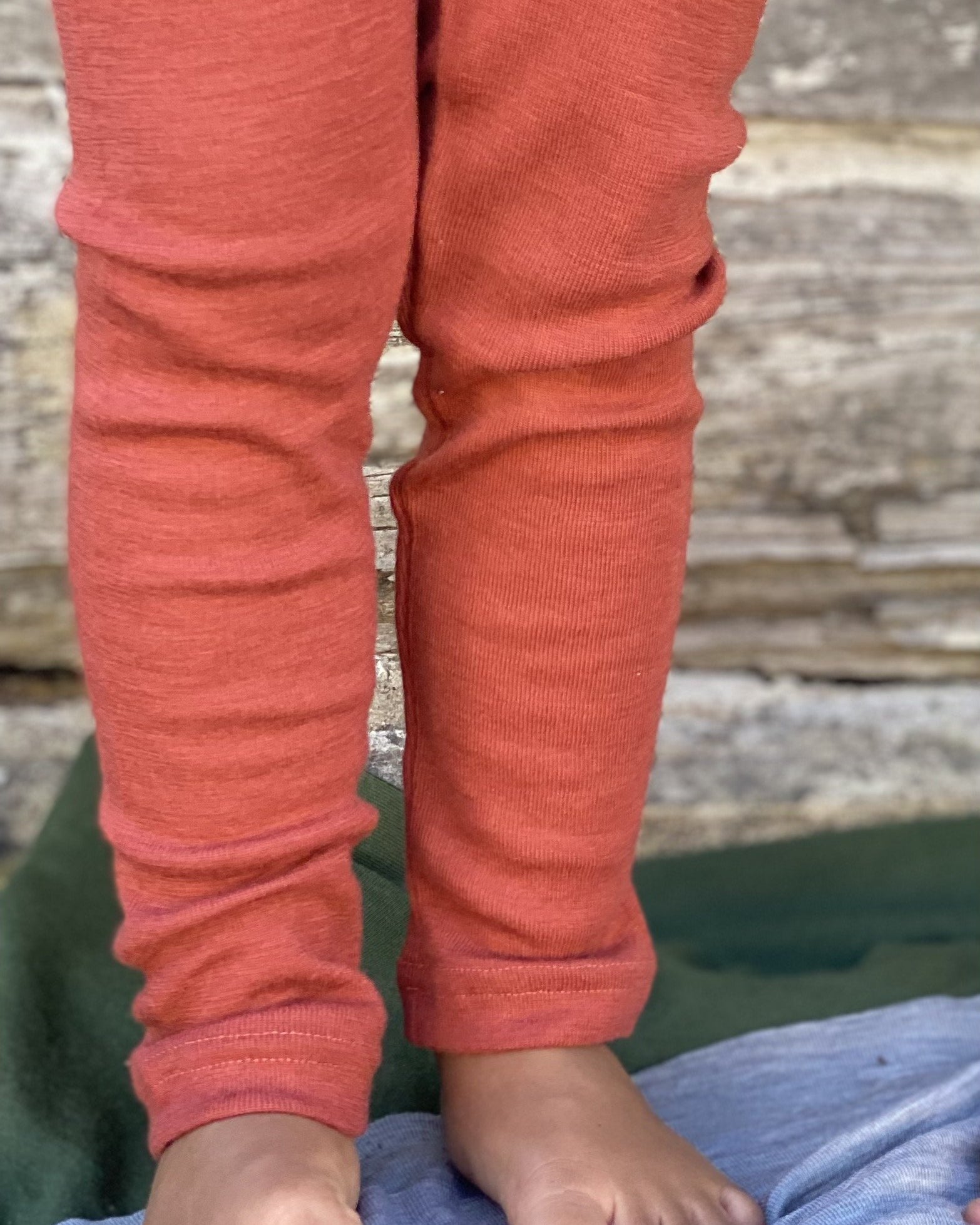 Baby Thermal Bottoms BABIES Simply Merino Clothing Co 0-3 months Soft Rust 