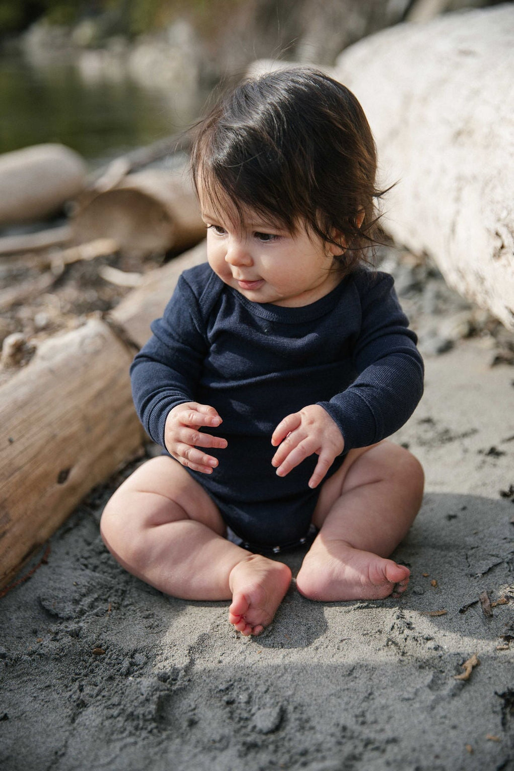 Nature Baby Merino Essential Tee - Vintage Indigo main image 1