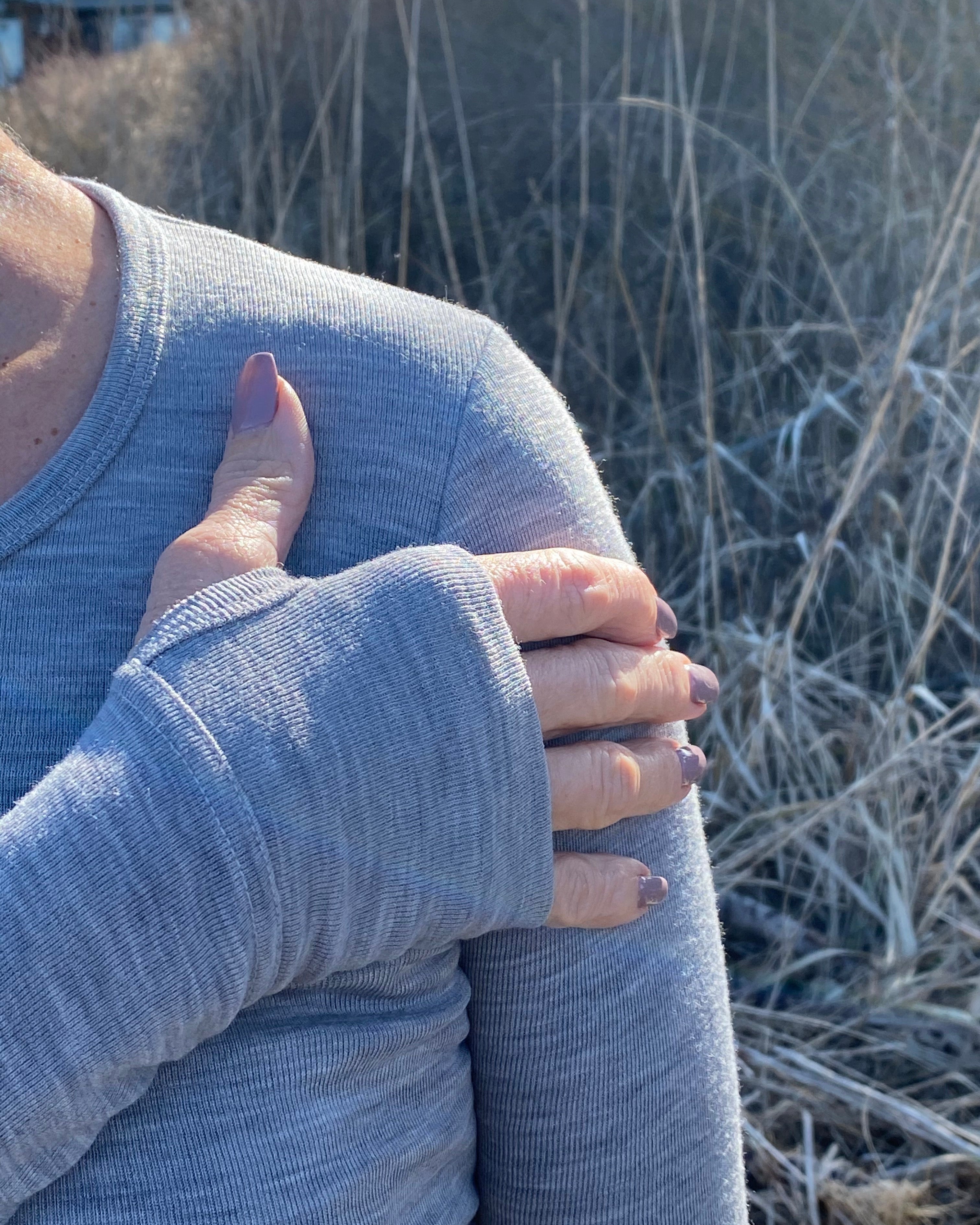 Long Sleeve Top With Thumbholes - Final Sale