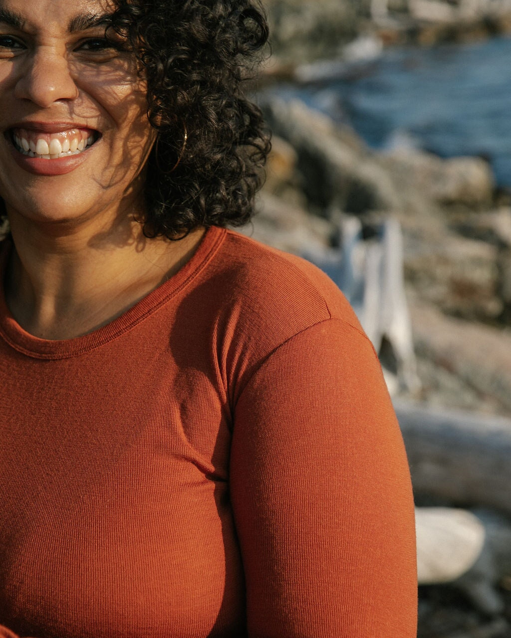 Long Sleeve Top With Thumbholes - Final Sale